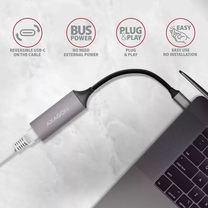Tinklo plokštė Axagon ADE-TRC Ethernet 5000 Mbit/s