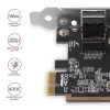 „Axagon PCEE-GRF PCIe – Gigabit Ethernet adapteris Realtek 8111F su SP ir LP“