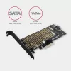 Axagon PCEM2-D PCIe x4 - M.2 NVMe M-rakto + SATA B-rakto lizdo adapteris su SP ir LP
