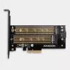Axagon PCEM2-D PCIe x4 - M.2 NVMe M-rakto + SATA B-rakto lizdo adapteris su SP ir LP