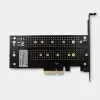 Axagon PCEM2-D PCIe x4 - M.2 NVMe M-rakto + SATA B-rakto lizdo adapteris su SP ir LP