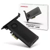 „Axagon PCEM2-DC“ PCIe x4 – M.2 NVMe M-rakto + SATA B-rakto lizdo adapteris su aušintuvu, SP ir LP