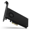 „Axagon PCEM2-DC“ PCIe x4 – M.2 NVMe M-rakto + SATA B-rakto lizdo adapteris su aušintuvu, SP ir LP