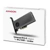 „Axagon PCEM2-DC“ PCIe x4 – M.2 NVMe M-rakto + SATA B-rakto lizdo adapteris su aušintuvu, SP ir LP