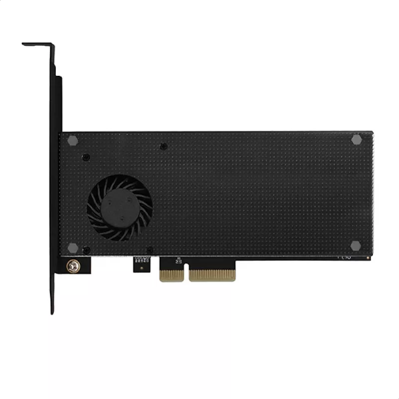„Axagon PCEM2-DC“ PCIe x4 – M.2 NVMe M-rakto + SATA B-rakto lizdo adapteris su aušintuvu, SP ir LP