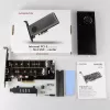 „Axagon PCEM2-DC“ PCIe x4 – M.2 NVMe M-rakto + SATA B-rakto lizdo adapteris su aušintuvu, SP ir LP