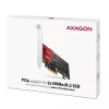 „Axagon PCEM2-ND“ PCIe x8 – dviejų M.2 NVMe M rakto lizdų adapteris, RAID, duomenų jungiklis, su standartine ir žemo profilio kronšteinais
