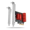 AXAGON PCES-SA6 sąsajos kortelė – PCIe į SATA (ASM1166), 6 Gbit/s, pilno aukščio / žemo profilio, vidinė