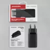 Axagon ACU-DPQ65 GaN sieninis įkroviklis 65W, 3x prievadas (USB-A + dvigubas USB-C), PD3.0/QC4+/PPS/Apple
