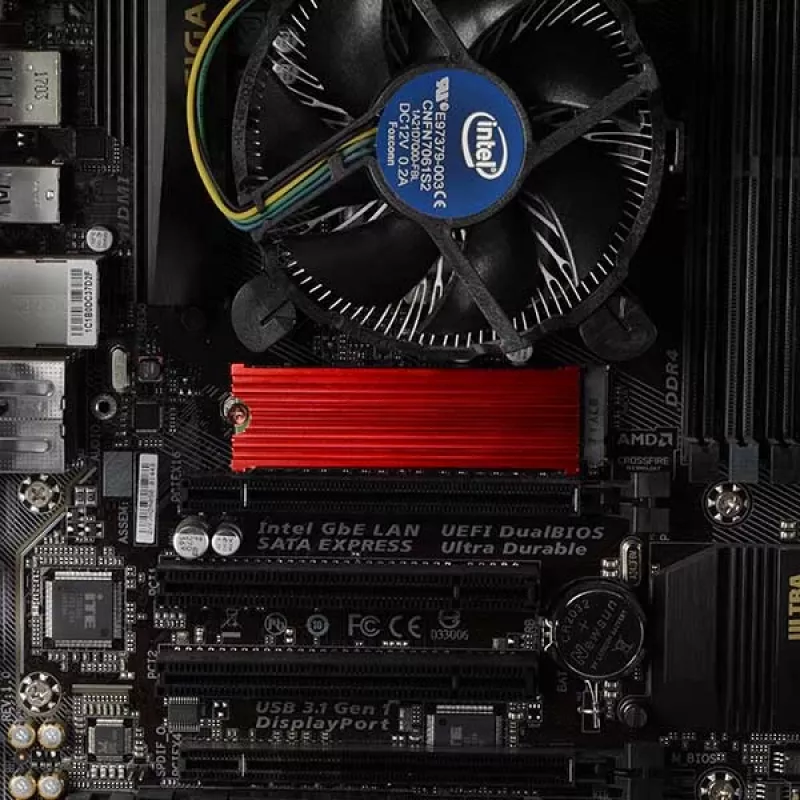 Axagon CRL-M2 Pasyvus aliuminio aušintuvas visiems M.2 SSD, 2280 dydis, 12 mm aukštis.