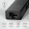 USB-C šakotuvas Axagon HMC-GL3A 3x USB-A Gbit-LAN juodas