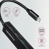 USB-C šakotuvas Axagon HMC-GL3A 3x USB-A Gbit-LAN juodas
