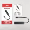 USB-C šakotuvas Axagon HMC-GL3A 3x USB-A Gbit-LAN juodas
