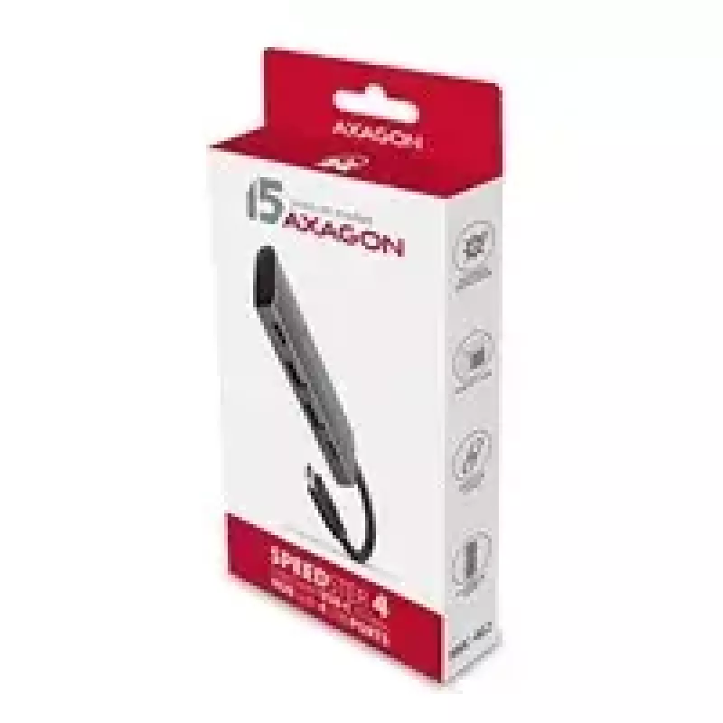AXAGON HMC-4G2, USB-C 3.2 Gen 2 10 Gb/s šakotuvas, 2x USB-A + 2x USB-C prievadai, USB-C kabelis 13 cm