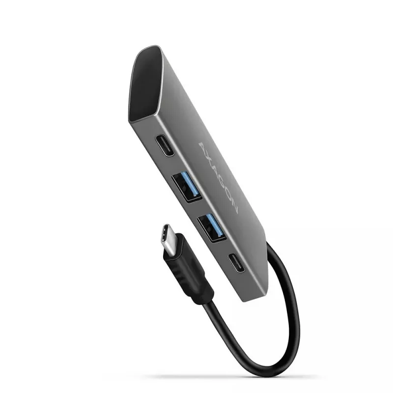 AXAGON HMC-4G2, USB-C 3.2 Gen 2 10 Gb/s šakotuvas, 2x USB-A + 2x USB-C prievadai, USB-C kabelis 13 cm