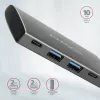 AXAGON HMC-4G2, USB-C 3.2 Gen 2 10 Gb/s šakotuvas, 2x USB-A + 2x USB-C prievadai, USB-C kabelis 13 cm