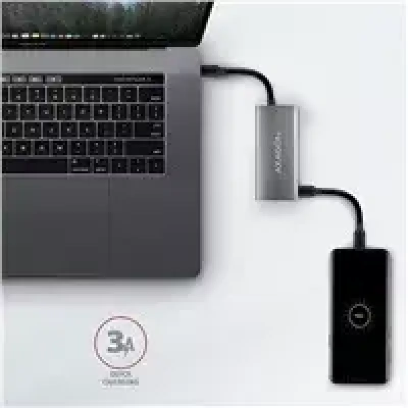 AXAGON HMC-4G2, USB-C 3.2 Gen 2 10 Gb/s šakotuvas, 2x USB-A + 2x USB-C prievadai, USB-C kabelis 13 cm