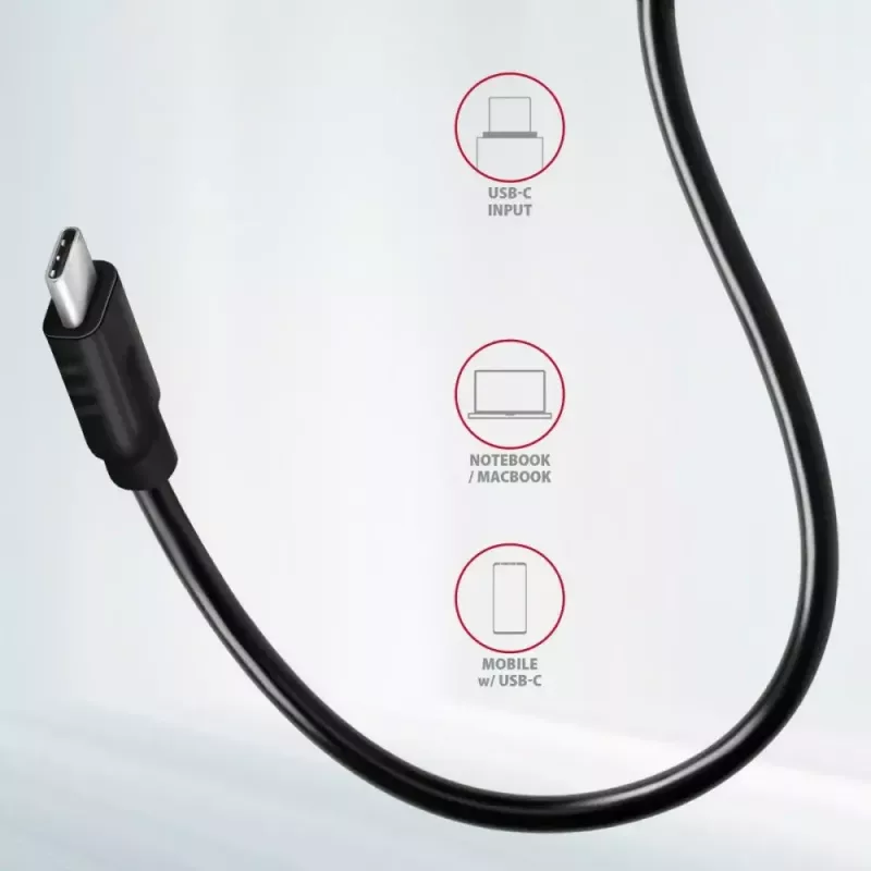 AXAGON HMC-4G2, USB-C 3.2 Gen 2 10 Gb/s šakotuvas, 2x USB-A + 2x USB-C prievadai, USB-C kabelis 13 cm