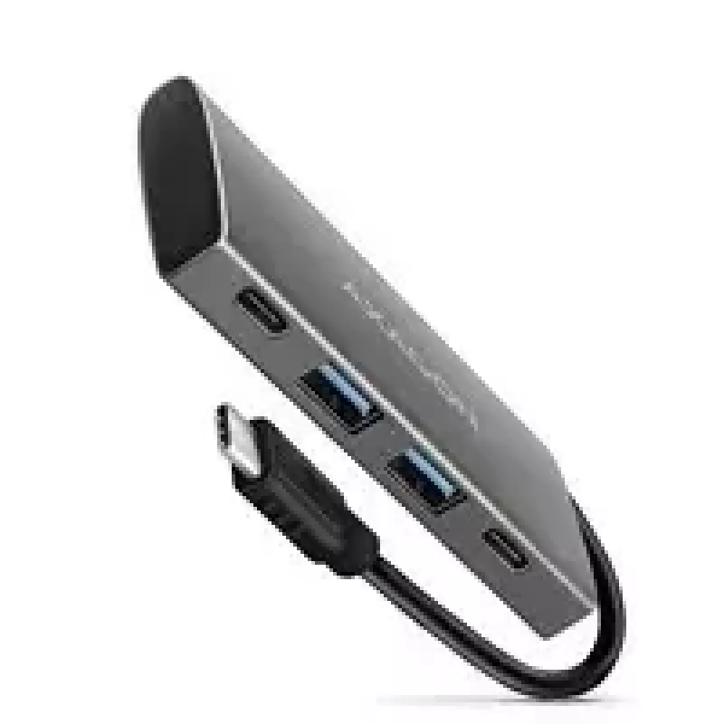 AXAGON HMC-4G2, USB-C 3.2 Gen 2 10 Gb/s šakotuvas, 2x USB-A + 2x USB-C prievadai, USB-C kabelis 13 cm
