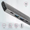 Axagon HMC-5G2 USB 10Gbps hub, 2x USB-A, 2x USB-C, HDMI 4k/60Hz, PD 100W, USB-C kabelis