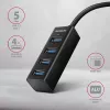 Axagon HUE-M1AL 4x USB 3.2 Gen 1 MINI centras, metalinis, 1,2 m USB-A laidas