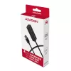 Axagon HUE-M1AL 4x USB 3.2 Gen 1 MINI centras, metalinis, 1,2 m USB-A laidas