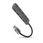 Axagon HUE-MSA SuperSpeed USB-A jungiklio šakotuvas 4x USB 3.0 aktyvus - 20 cm juodas USB 3.2 Gen 1 (3.1 Gen 1) Type-A 5000 Mbit/s pilkas