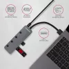 Axagon HUE-MSA SuperSpeed USB-A jungiklio šakotuvas 4x USB 3.0 aktyvus - 20 cm juodas USB 3.2 Gen 1 (3.1 Gen 1) Type-A 5000 Mbit/s pilkas