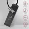 Axagon HUE-MSA SuperSpeed USB-A jungiklio šakotuvas 4x USB 3.0 aktyvus - 20 cm juodas USB 3.2 Gen 1 (3.1 Gen 1) Type-A 5000 Mbit/s pilkas