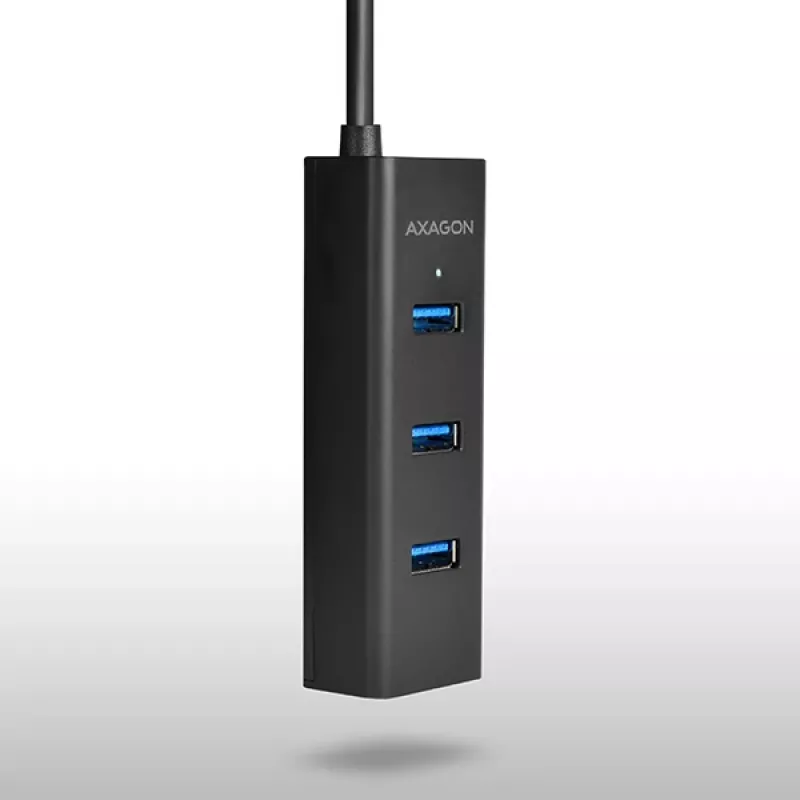 Axagon HUE-S2BL 4x USB 3.0 ĮKROVIMO šakotuvas su 1,2 m kabeliu, maitinimo mikro USB