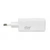 IBOX mobiliojo įrenginio įkroviklis ILUC65W, 65 W, 2x USB-C + 1x USB-A, baltas, 1,5 m kabelis