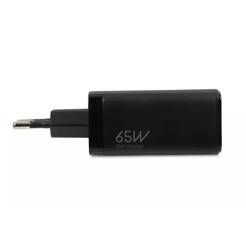 Kintamosios srovės mobiliesiems įrenginiams skirtas įkroviklis IBOX ILUC65B — 65 W, 3x USB (2x USB‑A Gen1, 1x USB‑C), juodas, 100–240 V
