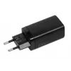 Kintamosios srovės mobiliesiems įrenginiams skirtas įkroviklis IBOX ILUC65B — 65 W, 3x USB (2x USB‑A Gen1, 1x USB‑C), juodas, 100–240 V