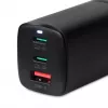 Kintamosios srovės mobiliesiems įrenginiams skirtas įkroviklis IBOX ILUC65B — 65 W, 3x USB (2x USB‑A Gen1, 1x USB‑C), juodas, 100–240 V