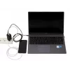 Kintamosios srovės mobiliesiems įrenginiams skirtas įkroviklis IBOX ILUC65B — 65 W, 3x USB (2x USB‑A Gen1, 1x USB‑C), juodas, 100–240 V