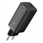 Kintamosios srovės mobiliesiems įrenginiams skirtas įkroviklis IBOX ILUC65B — 65 W, 3x USB (2x USB‑A Gen1, 1x USB‑C), juodas, 100–240 V