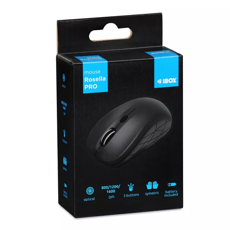 IBOX I009w - Rosella Wireless Optical pelė Juoda