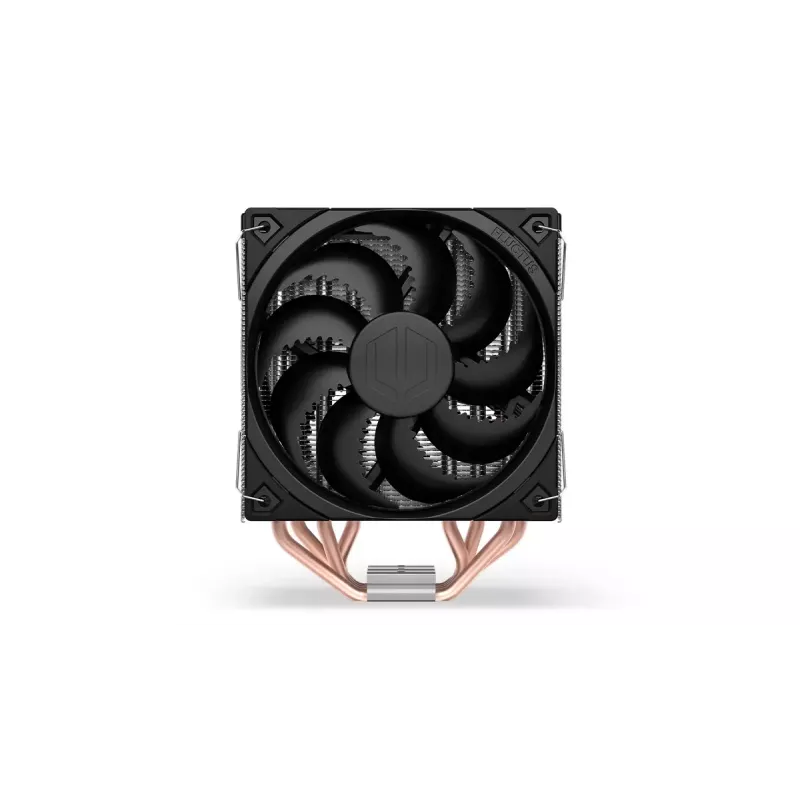 Aušintuvas ENDORFY Fera 5 Dual Fan — 2x 120 mm PWM ventiliatoriai, 4 šilumos vamzdeliai, TDP 220 W, suderinamas su LGA 2011 ir daugeliu lizdų, juodas