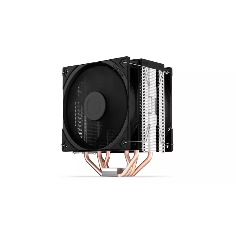 Aušintuvas ENDORFY Fera 5 Dual Fan — 2x 120 mm PWM ventiliatoriai, 4 šilumos vamzdeliai, TDP 220 W, suderinamas su LGA 2011 ir daugeliu lizdų, juodas