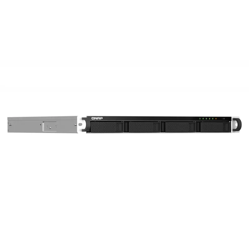 QNAP TS-464U-RP NAS stelažinis (1U) Intel® Celeron® N5095 8 GB DDR4 0 TB QNAP Turbo System aliuminis, juodas