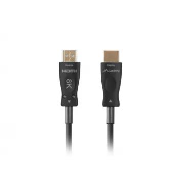 LANBERG HDMI kabelis - M/m v2.1 Optinis AOC - 20m Juodas