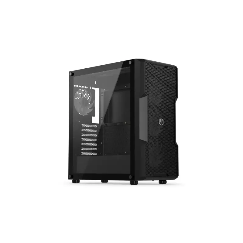 PC korpusas ENDORFY Regnum 400 ARGB Tower Black — ATX, grūdintas stiklas, ARGB, 3x120mm priekyje, 1x120mm gale, palaiko GPU 37 cm