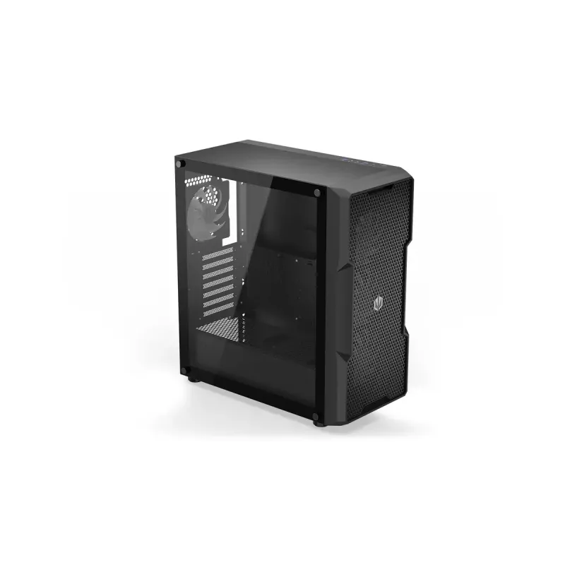 PC korpusas ENDORFY Regnum 400 ARGB Tower Black — ATX, grūdintas stiklas, ARGB, 3x120mm priekyje, 1x120mm gale, palaiko GPU 37 cm