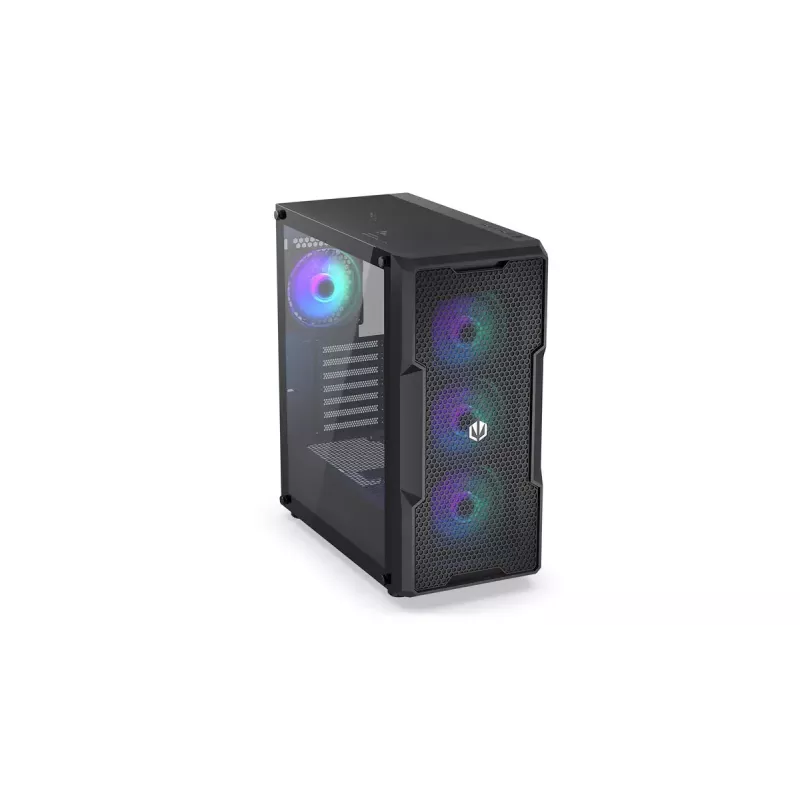 PC korpusas ENDORFY Regnum 400 ARGB Tower Black — ATX, grūdintas stiklas, ARGB, 3x120mm priekyje, 1x120mm gale, palaiko GPU 37 cm