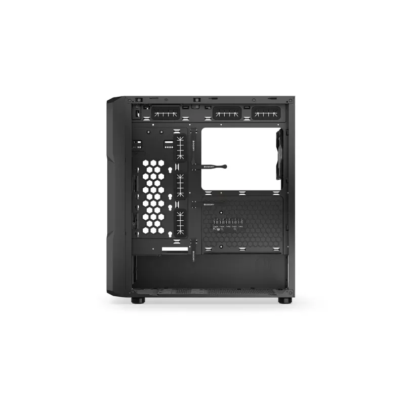 PC korpusas ENDORFY Regnum 400 ARGB Tower Black — ATX, grūdintas stiklas, ARGB, 3x120mm priekyje, 1x120mm gale, palaiko GPU 37 cm