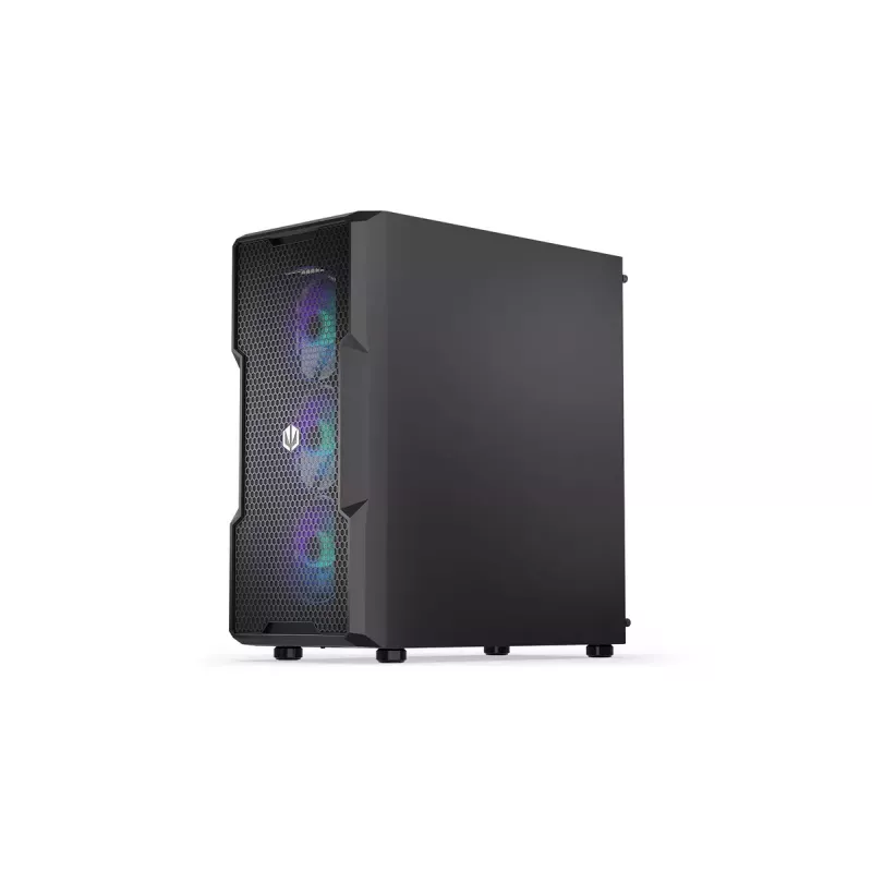 PC korpusas ENDORFY Regnum 400 ARGB Tower Black — ATX, grūdintas stiklas, ARGB, 3x120mm priekyje, 1x120mm gale, palaiko GPU 37 cm
