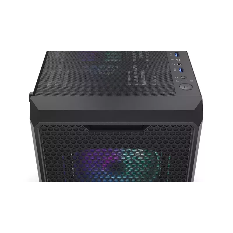PC korpusas ENDORFY Regnum 400 ARGB Tower Black — ATX, grūdintas stiklas, ARGB, 3x120mm priekyje, 1x120mm gale, palaiko GPU 37 cm