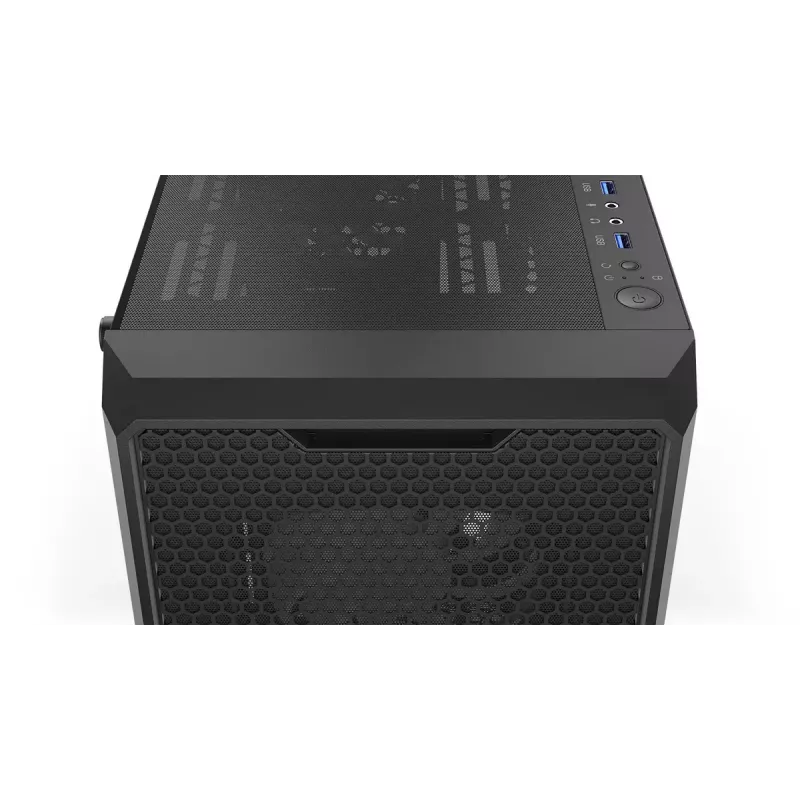 PC korpusas ENDORFY Regnum 400 ARGB Tower Black — ATX, grūdintas stiklas, ARGB, 3x120mm priekyje, 1x120mm gale, palaiko GPU 37 cm