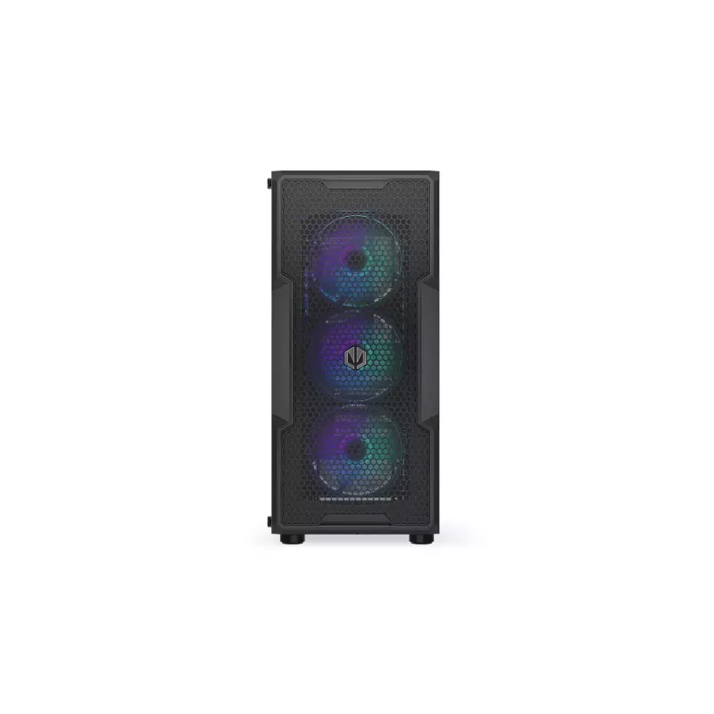 PC korpusas ENDORFY Regnum 400 ARGB Tower Black — ATX, grūdintas stiklas, ARGB, 3x120mm priekyje, 1x120mm gale, palaiko GPU 37 cm
