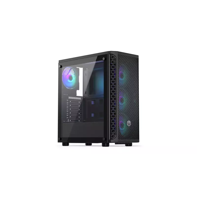 PC korpusas ENDORFY Signum 300 ARGB Tower Juoda — ATX, grūdintas stiklas,…
